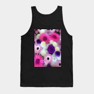 TRENDING PINK AND PURPLE AND WHITE FLORAL PRINT Tank Top